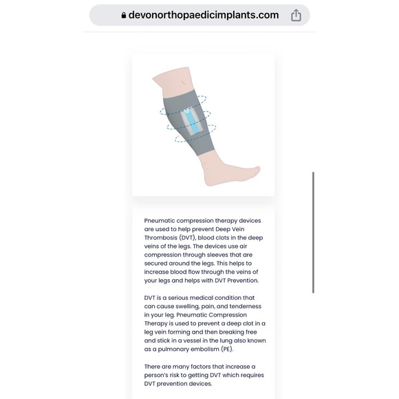 Devon 24D DVT Portable Compression Device Bloodclot Prevention *NEW* - Picture 12 of 12